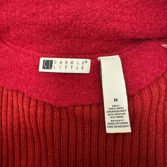 Carole Little Burgundy-Red Cardigan Sweater M💕 - Picture 6 of 6